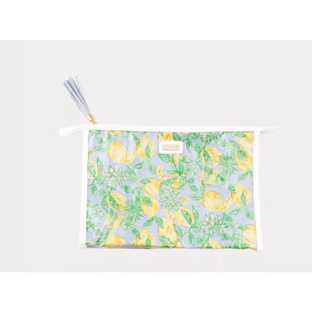 NWT Lilly Pulizter Beach Day Pouch- : Bluette Make Lemonade